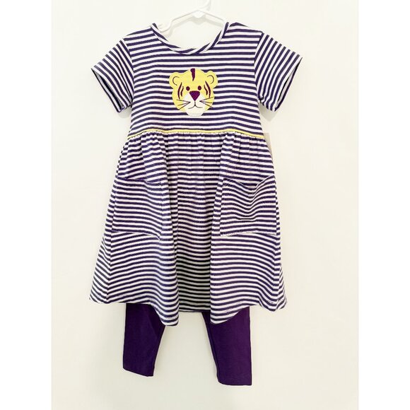 LSU childrens dress with leggings & pockets size 4/4T New with Tags - Picture 1 of 12